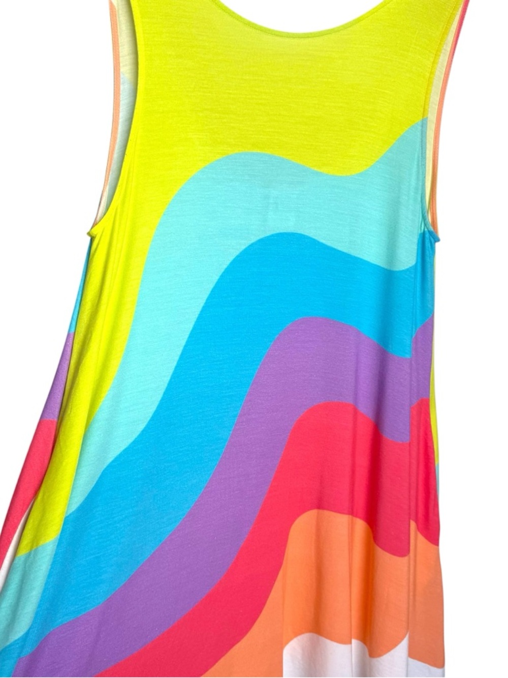 Mara Hoffman Rainbow Swim Beach Coverup Dress Size Medium Asymmetrical Hem Tunic - Picture 4 of 16